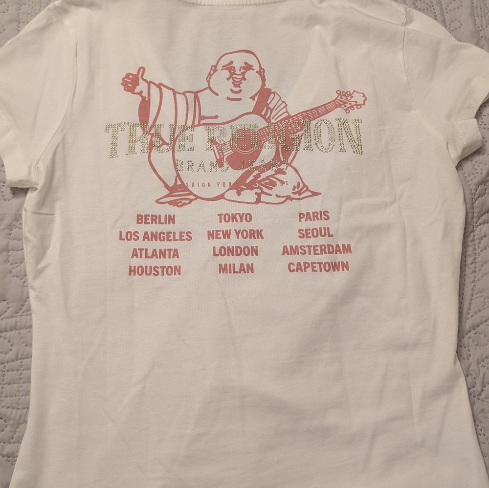 True Religion Pink Graphic Tee